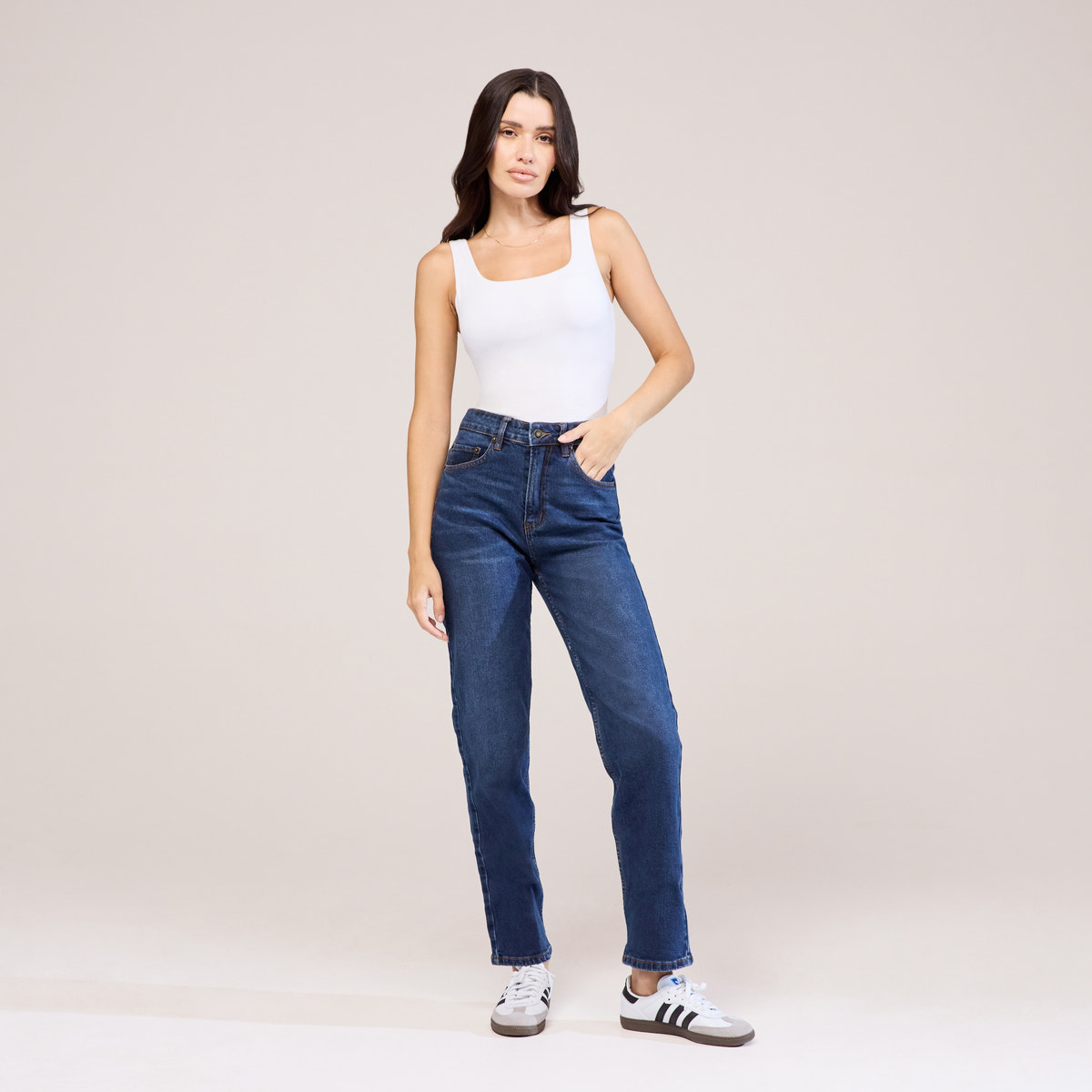 Gerade geschnittene Jeans - Dunkelblau