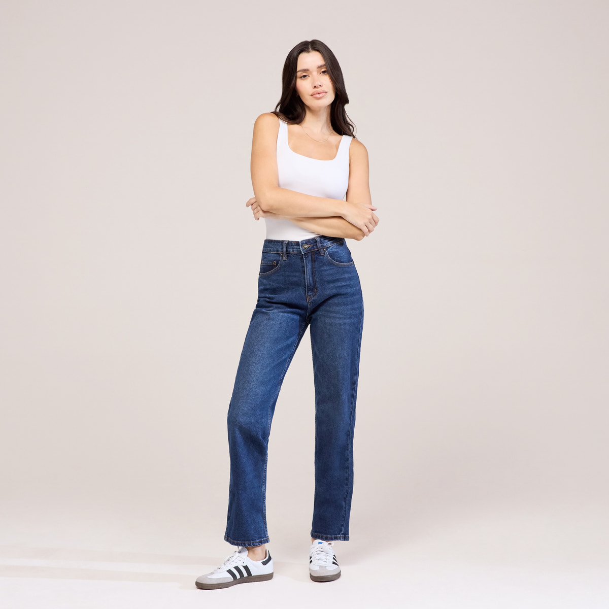 Gerade geschnittene Jeans - Dunkelblau