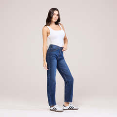 Gerade geschnittene Jeans - Dunkelblau