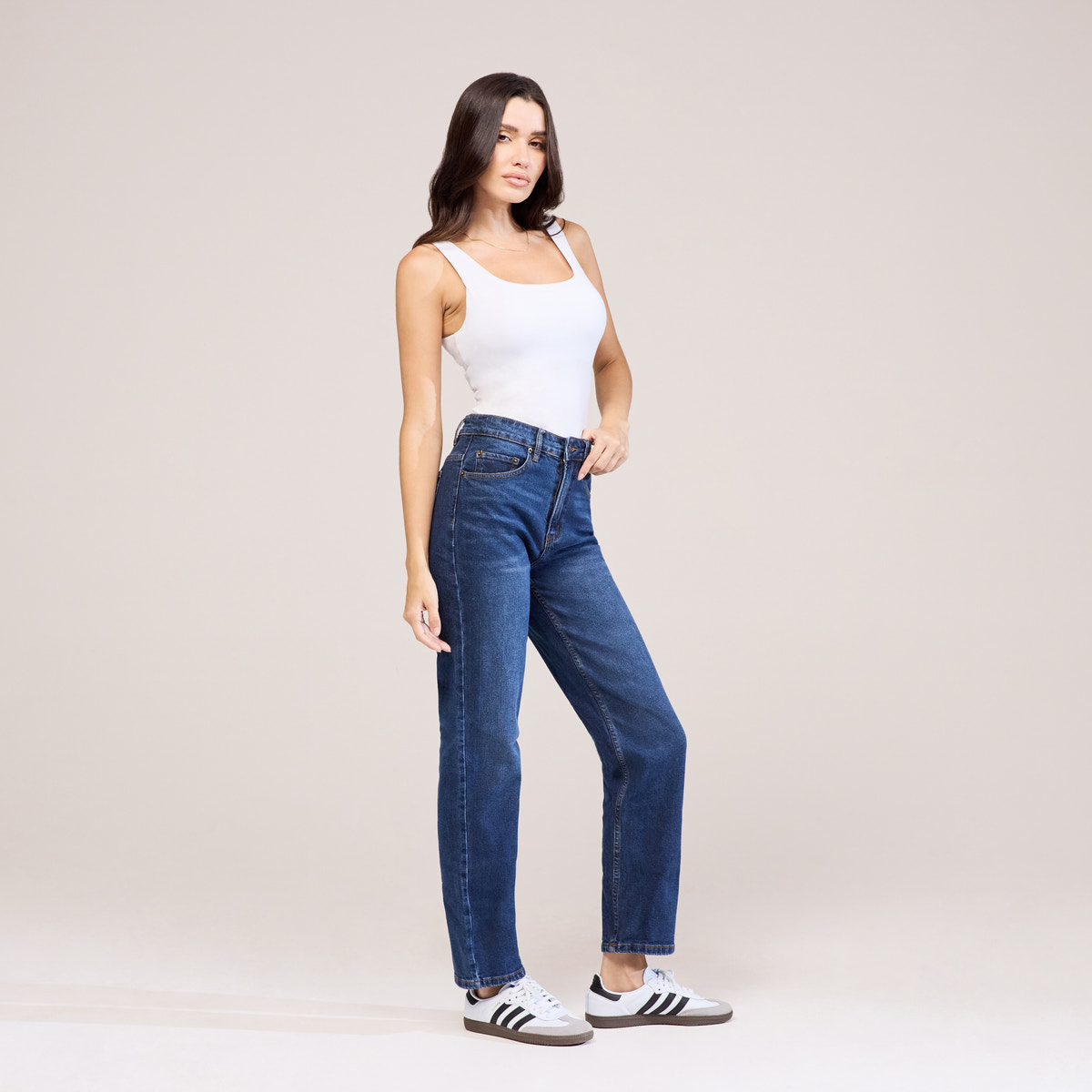 Gerade geschnittene Jeans - Dunkelblau