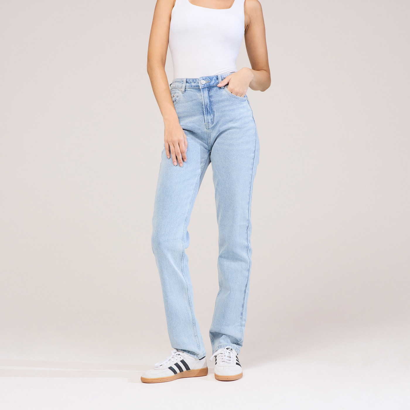 Straight Jeans - Helle Waschung