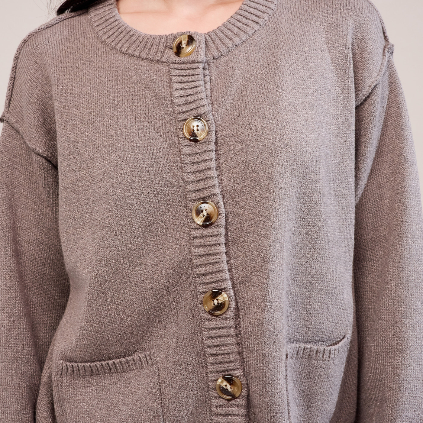 Curve Soft Knit Cardigan - Mocha
