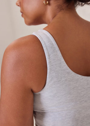 Curve Lightweight Everyday Tank Top - Light Grey Marl