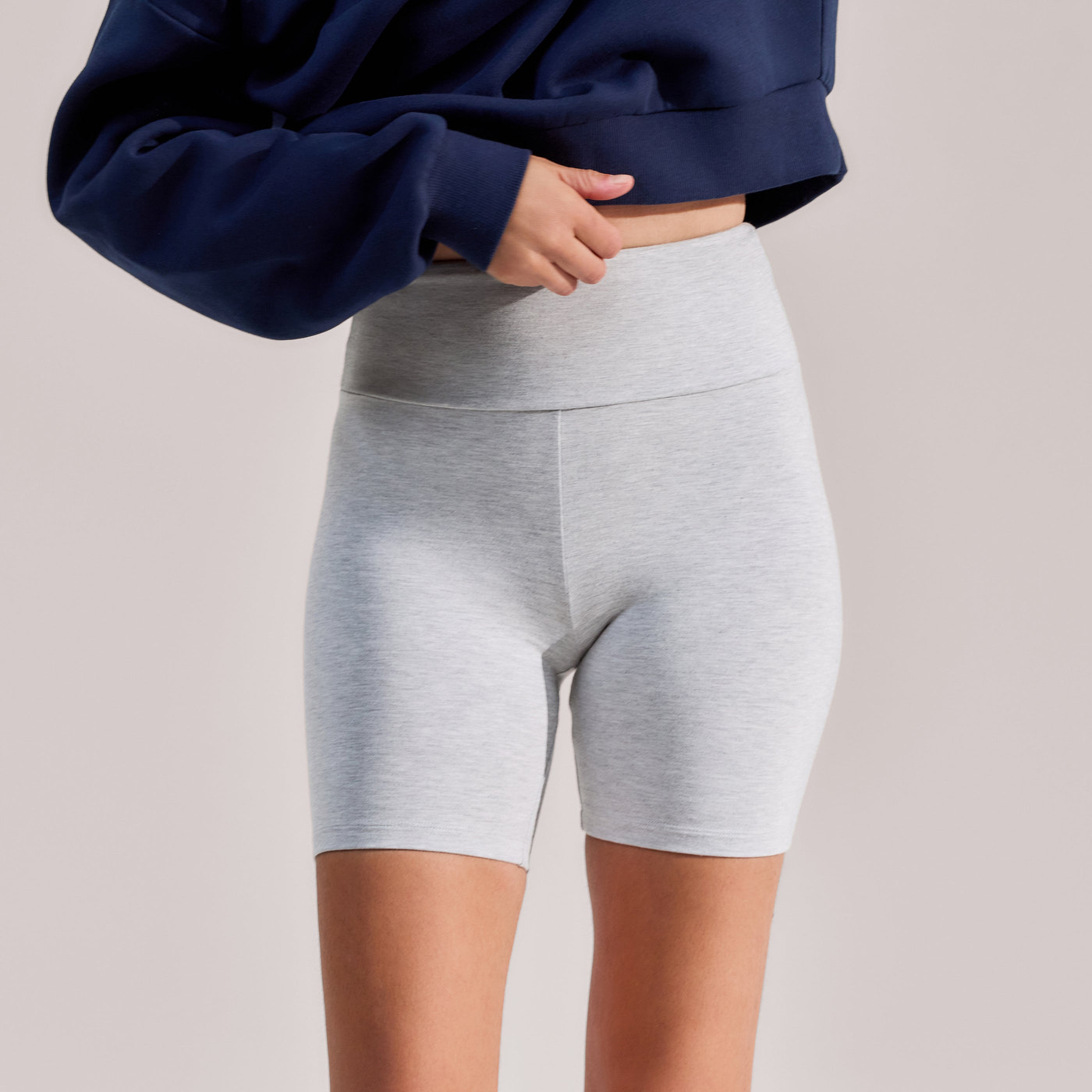 Alltägliche Leichte Radlerhose - Helles Graumelierte