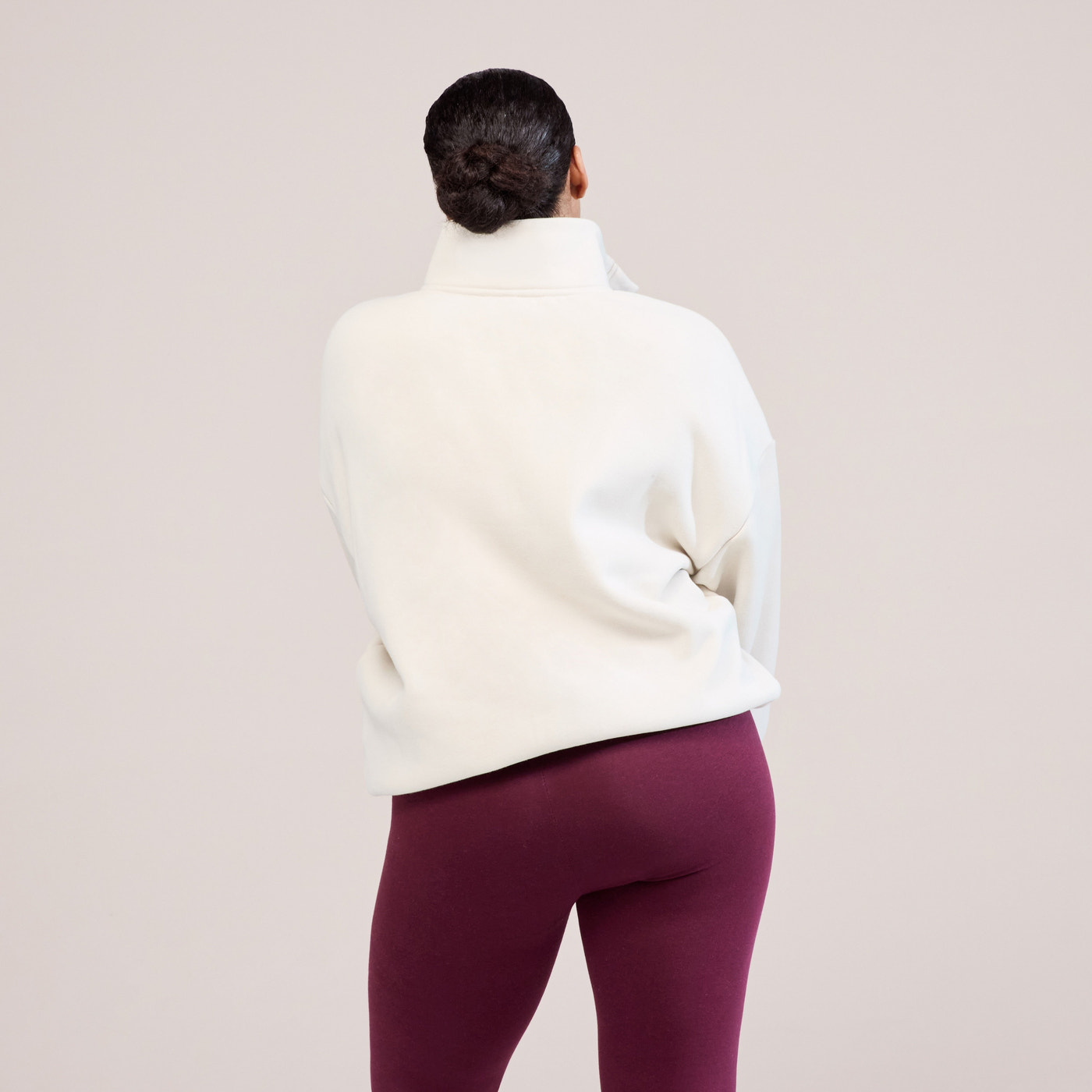 Curve Heavyweight 1/4 Zip Sweatshirt - Ecru