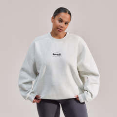 Organic Oversized Sweatshirt Collective – Hellgrau meliert