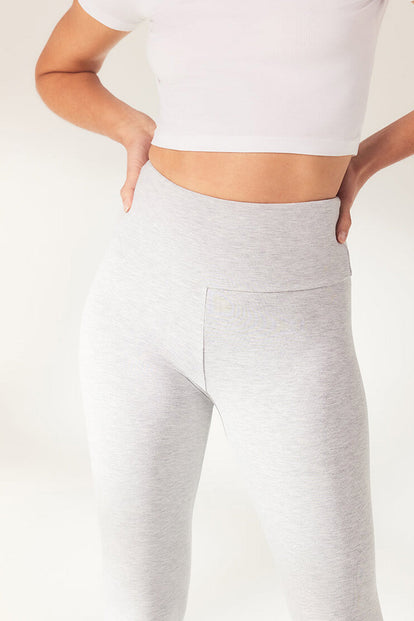 Everyday High Waisted Leggins Lightweight - Light Grey Marl