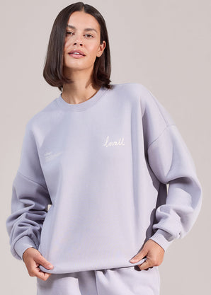 ALL SZN Organic Oversized Graphic Sweatshirt Euphoric - Lilac Mist