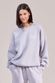 ALL SZN Organic Oversized Graphic Sweatshirt Euphoric - Lilac Mist