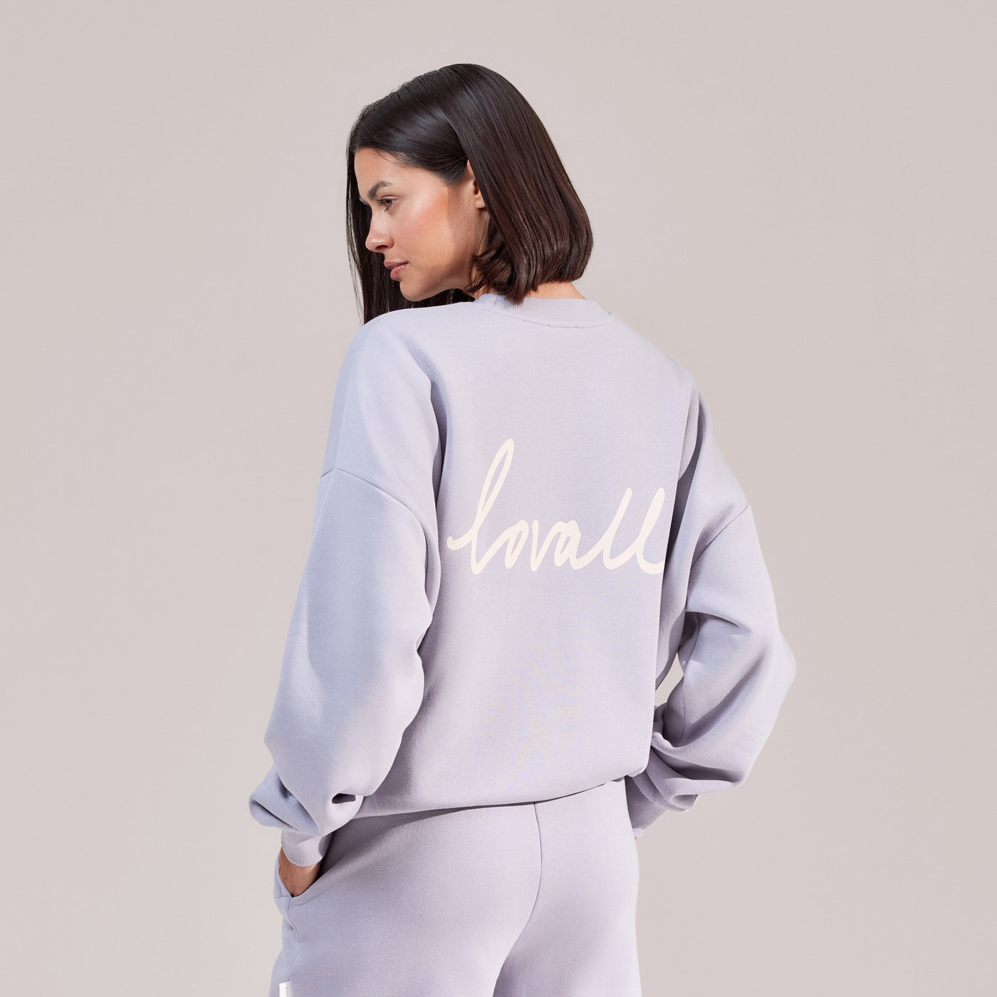 ALL SZN Organic Oversized Graphic Sweatshirt Euphoric - Lilac Mist