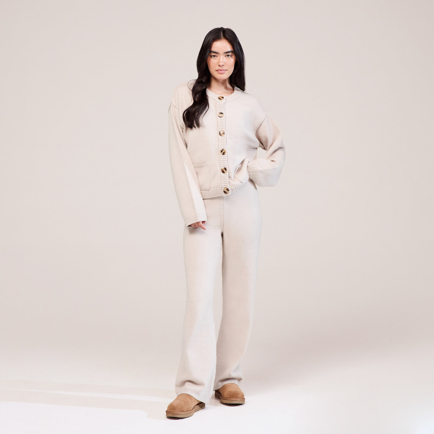 Soft Knit Cardigan - Beige