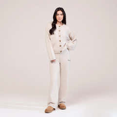 Weicher Strick-Cardigan - Beige