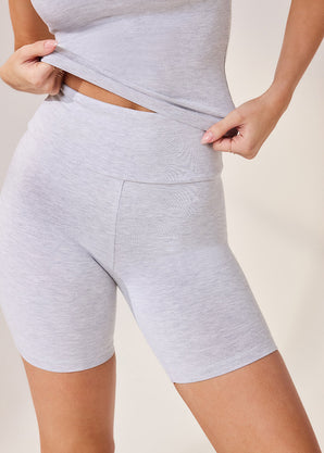 Lightweight Everyday 6 Inch Cycling Shorts - Light Grey Marl