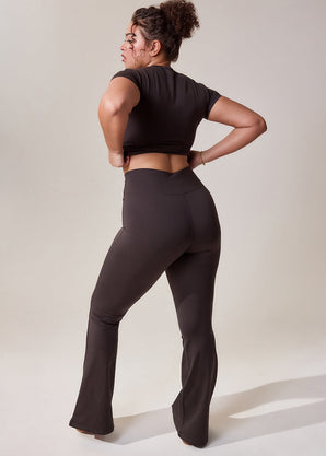Curve Ultimate Everyday Flare Leggings - Black Coffee