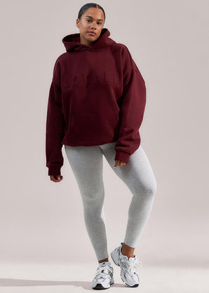 Curve Heavyweight Oversized Hoodie - Burgundy