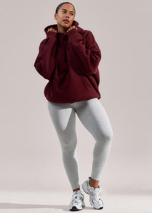 Curve Heavyweight Oversized Hoodie - Burgundy
