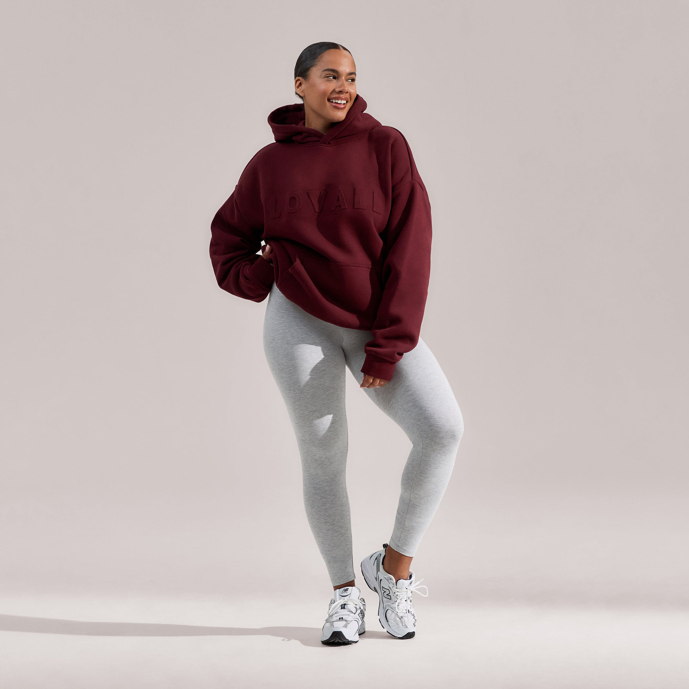 Curve Heavyweight Oversized Hoodie - Burgundy