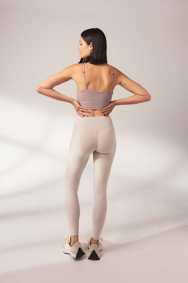 Ultimate Soft-Touch High Waisted Leggings Curvy - Vanilla Marl