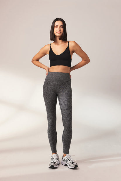 Ultimate Soft-Touch High Waisted Leggings Curvy - Dark Grey Marl