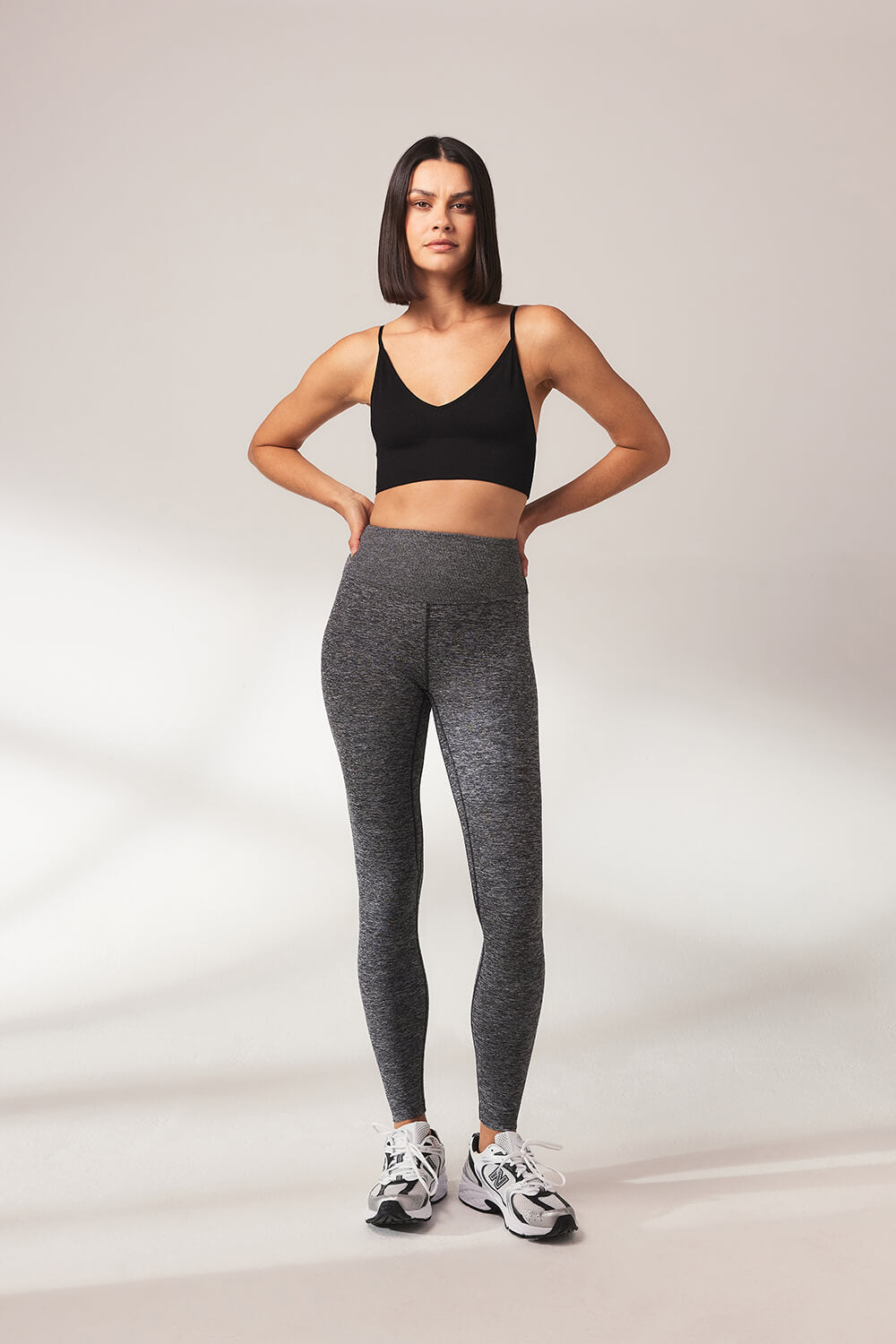 Ultimate Soft-Touch High-Waisted Leggings - Dunkelgraue Marl