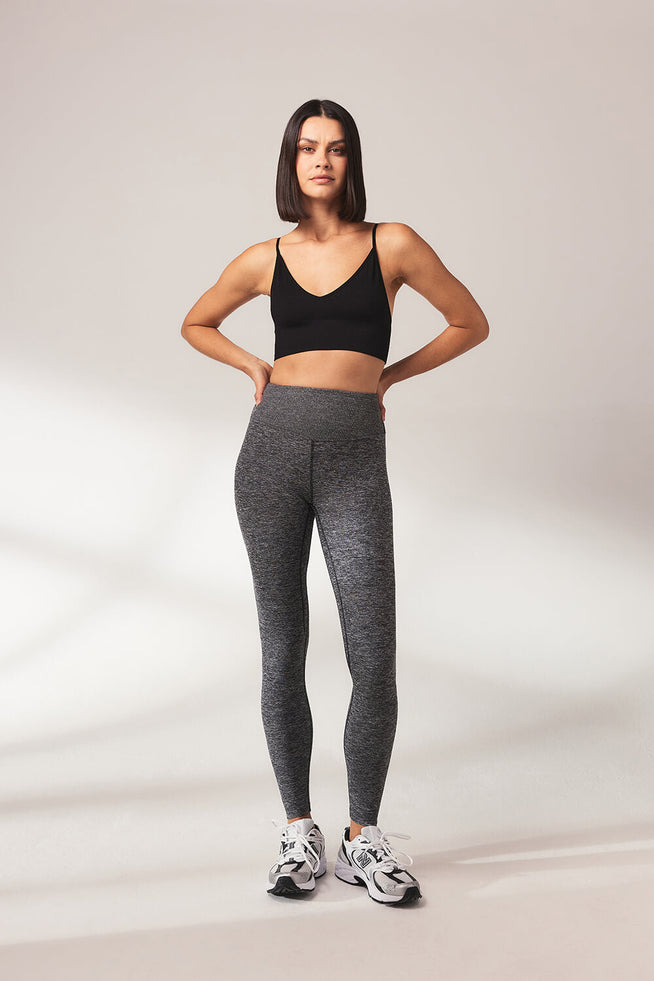 Ultimate Soft-Touch High-Waisted Leggings - Dunkelgraue Marl