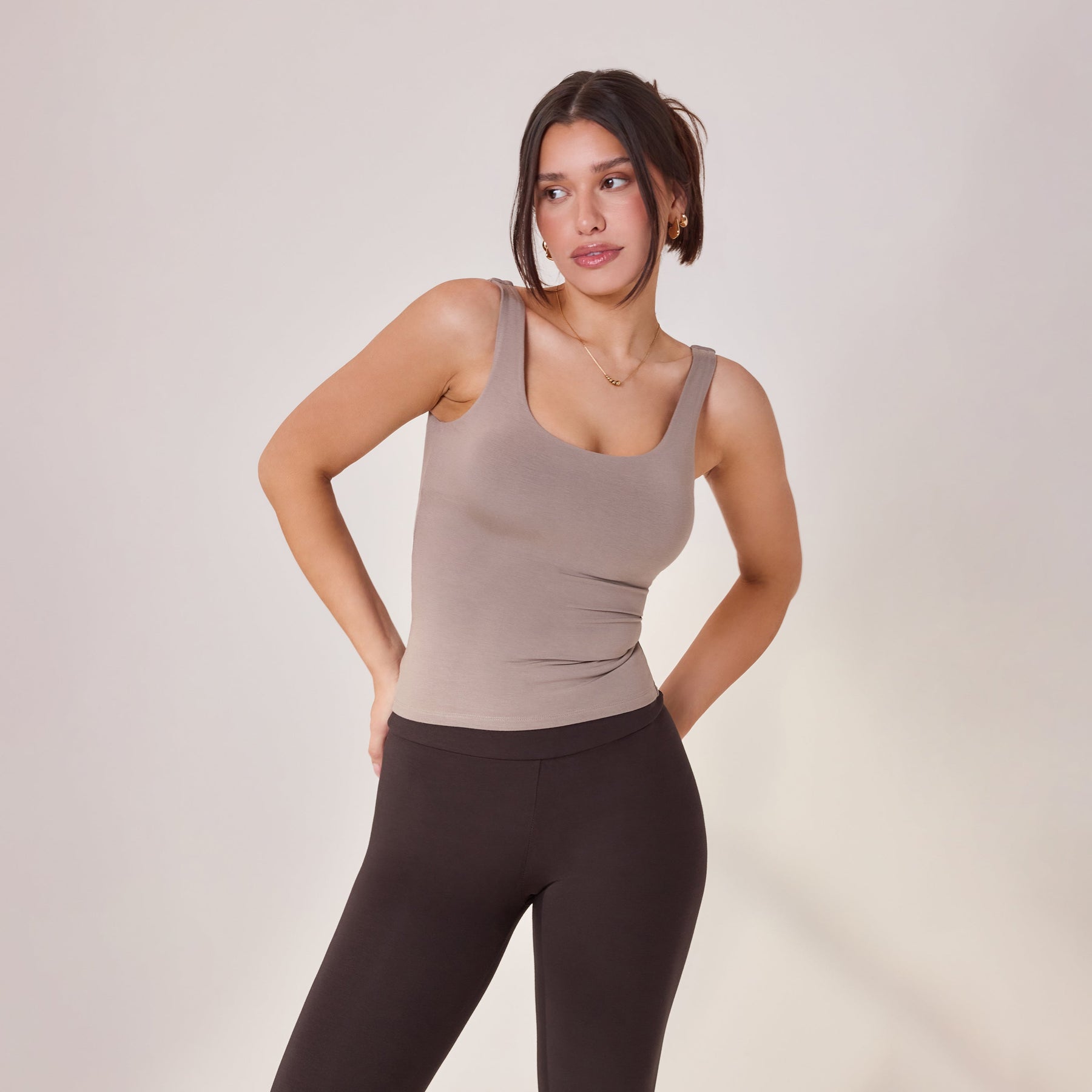 Leichtes Alltags-Tank-Top  - Stone