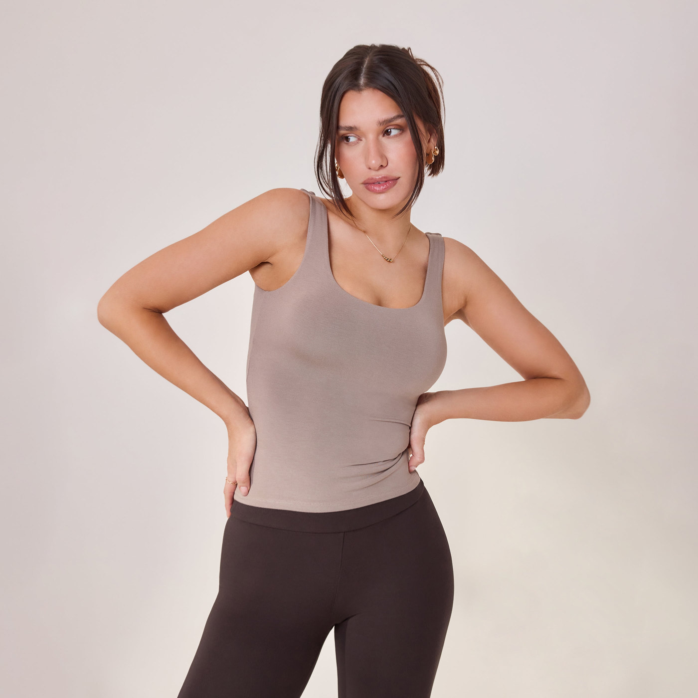 Leichtes Alltags-Tank-Top  - Stone