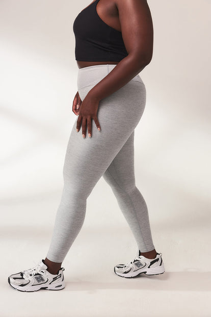 Ultimate Soft-Touch High Waisted Leggings Curvy - Light Grey Marl