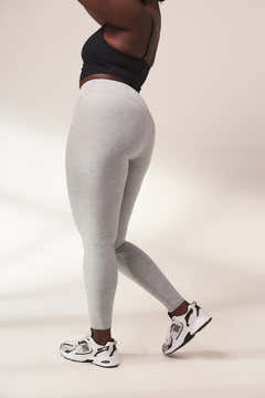 Ultimative Soft-Touch High-Waist Leggings – Hellgrau meliert