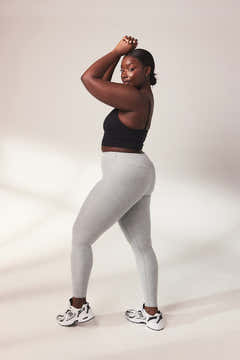 Ultimative Soft-Touch High-Waist Leggings – Hellgrau meliert