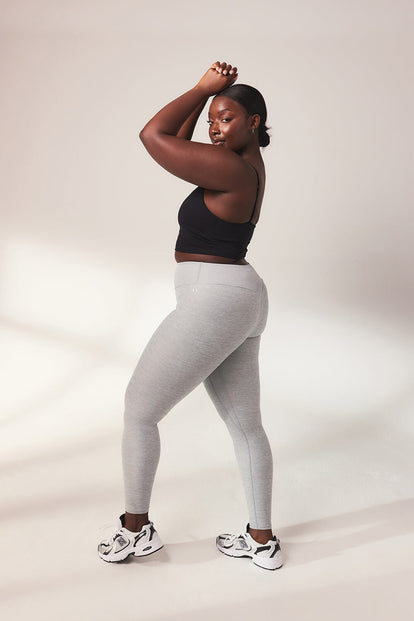 Ultimate Soft-Touch High Waisted Leggings Curvy - Light Grey Marl