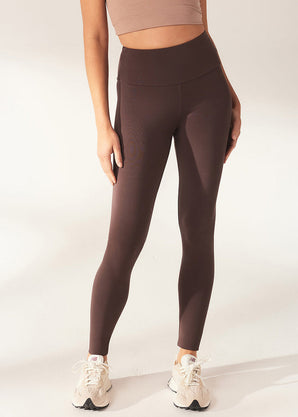 Everyday High Waisted Leggins Lightweight - Espresso Brown