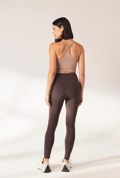 Everyday High Waisted Leggins Lightweight - Espresso Brown