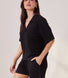 Lightweight Collared Knit Set - Black