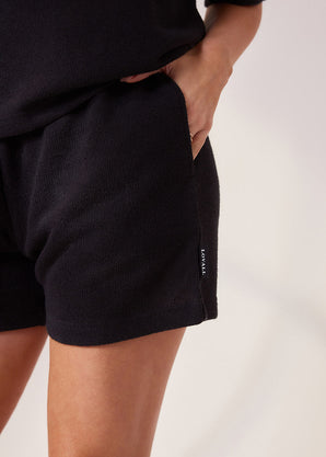 Lightweight Collared Knit Set - Black
