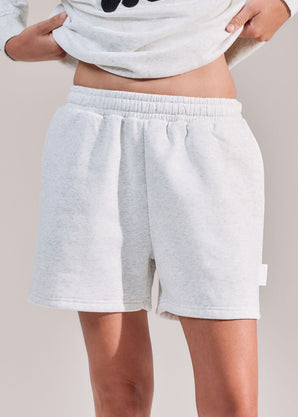 ALL SZN Organic Sweat Shorts - Light Grey Marl