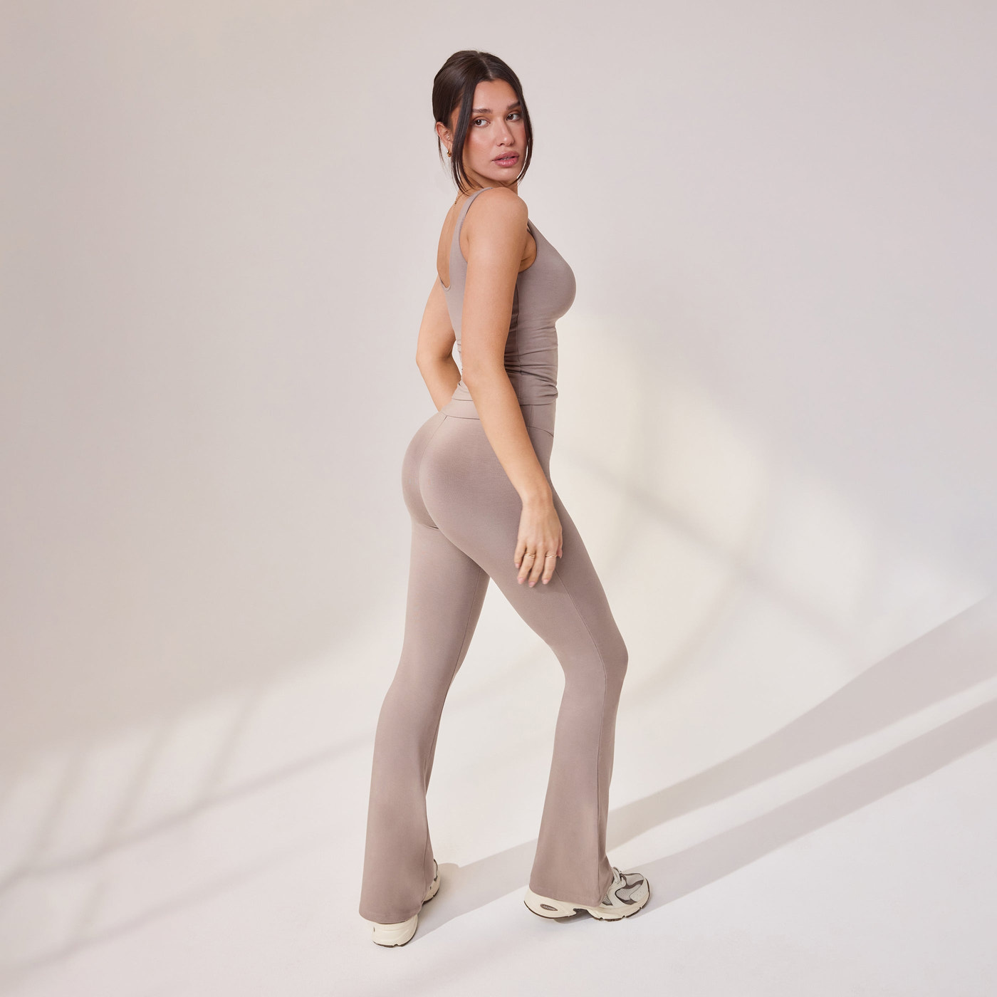 Leichte Leggings mit Schlag - Stone