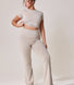 Curve Ultimate Everyday Flare Leggings - Oatmeal Beige