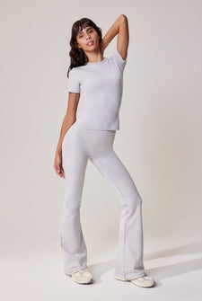Ultimate Everyday Flare Leggings - Light Grey Marl