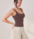 Curve Lightweight Everyday Tank Top - Espresso Brown