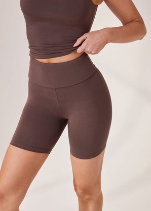 Lightweight Everyday 6 Inch Cycling Shorts - Espresso Brown