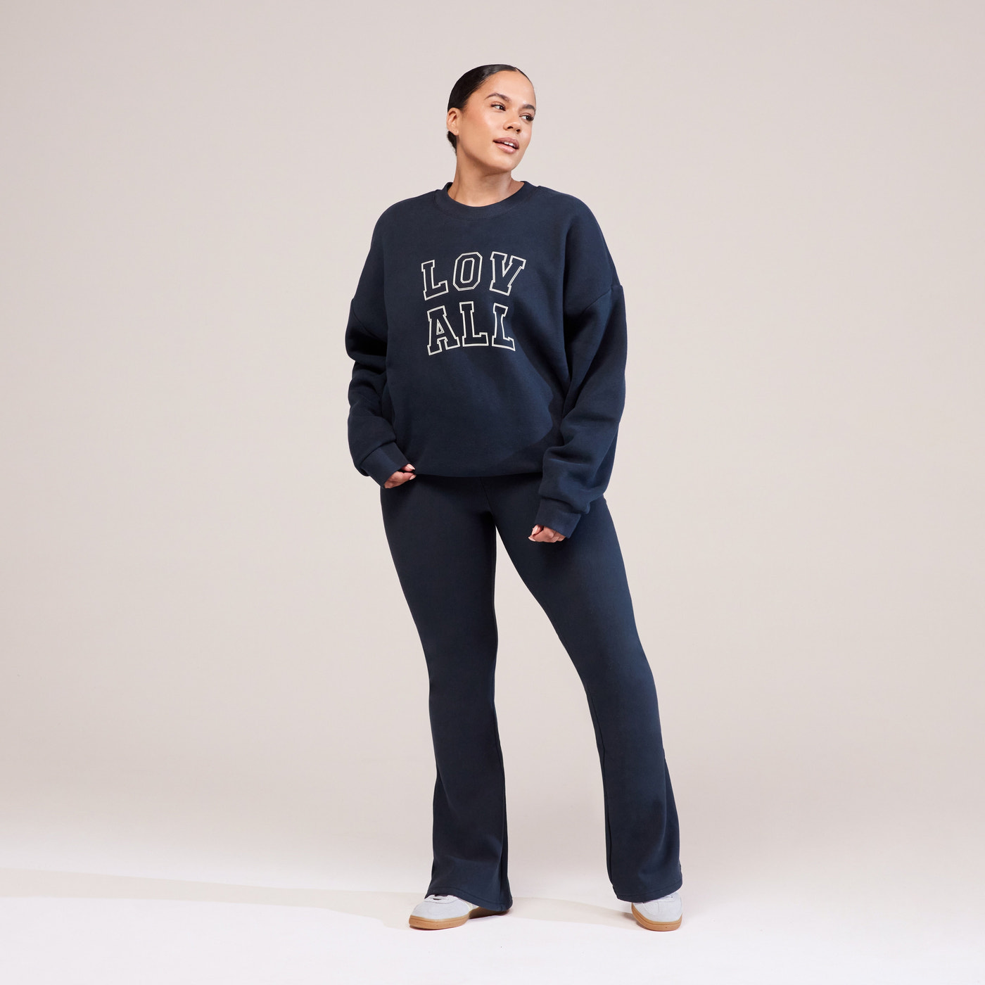 Curve Heavyweight Oversized Sweatshirt Varsity - Vintage Navy