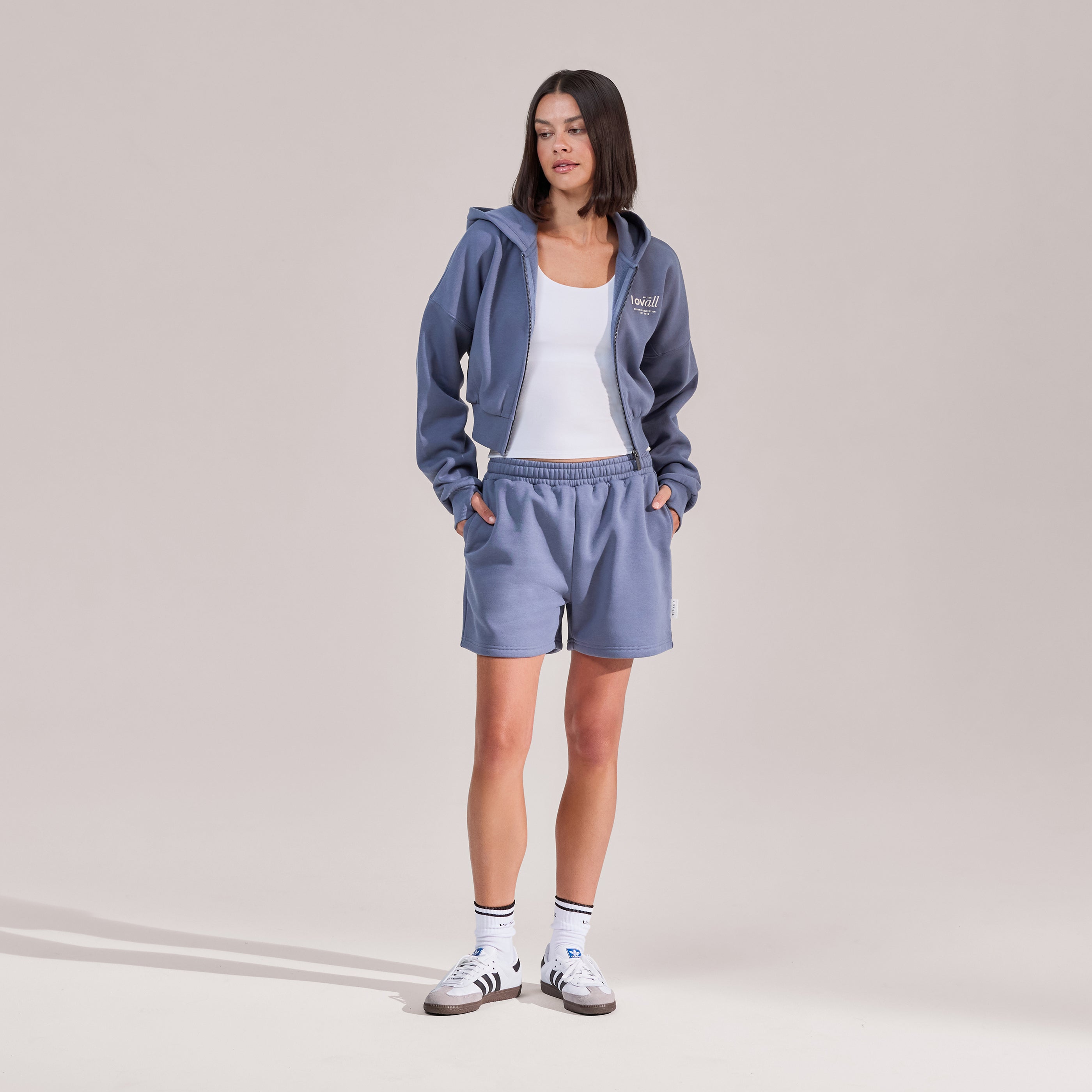 ALL SZN Organic Sweat Shorts - Ice Blue