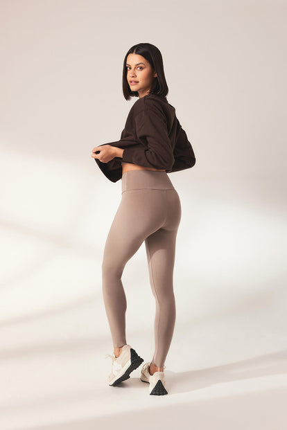 Everyday High Waisted Leggins Lightweight - Stone