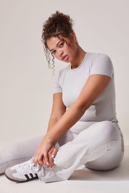 Ultimate Everyday Flare Leggings - Light Grey Marl
