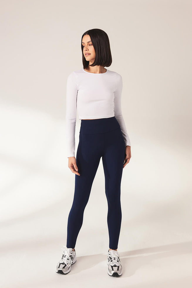 Everyday High Waisted Leggins Lightweight - Navy