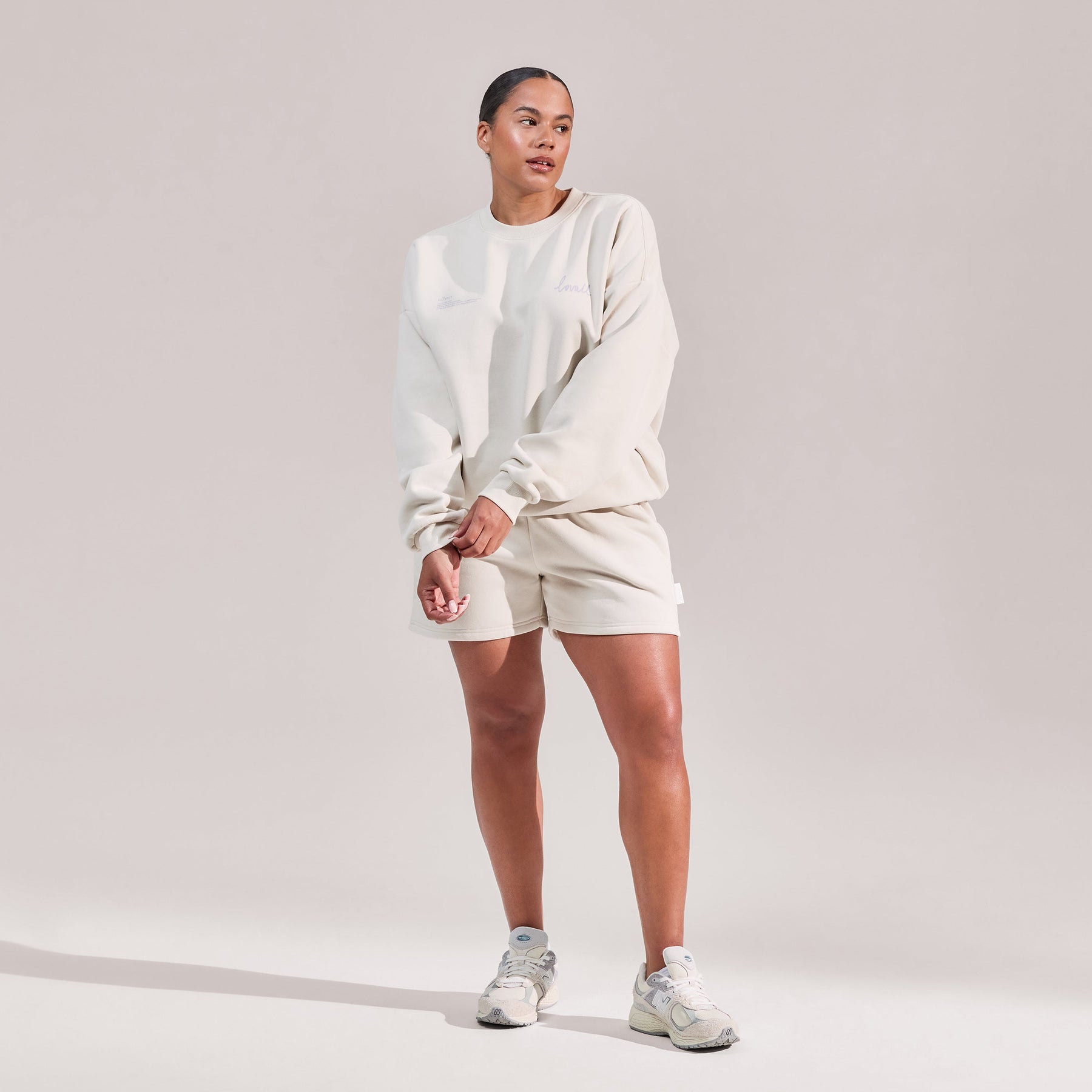 Curve ALL SZN Organic Sweat Shorts - Ecru