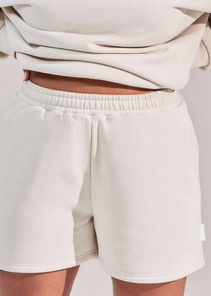 Curve ALL SZN Organic Sweat Shorts - Ecru