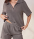 Lightweight Collared Knit Set - Slate Green