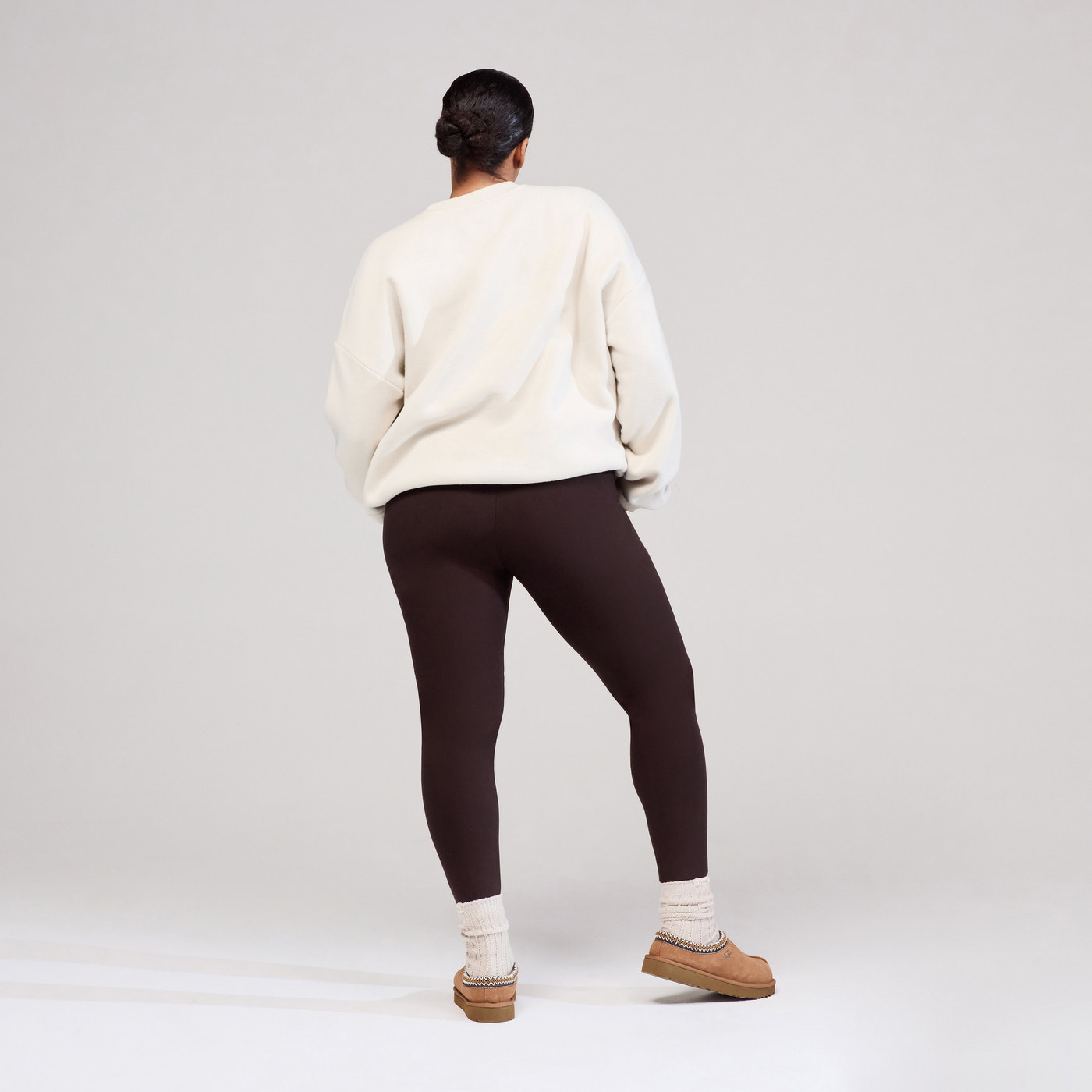 Curve Heavyweight Oversized Sweatshirt Varsity - Ecru